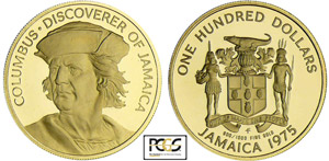 Jamaïque - 100 dollars 1975Au ; 7.76 gr ; ... 