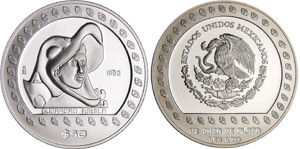 Mexique - Collection aztec - 50 pesos 1992Ar ... 