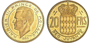 Monaco - Rainier III (1949-2005) - 20 francs ... 
