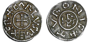 Charlemagne (768-814) - Denier (Tours)A/ + ... 