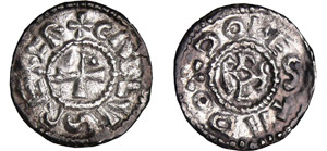 Charlemagne (768-814) - Denier (Dorestad)A/ ... 