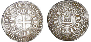 Louis IX (1245-1270) - Gros tournoisA/ + ... 