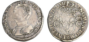 Charles IX (1560-1574) - Teston - 2ème type ... 