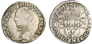 Charles IX (1560-1574) - Demi-teston - 2ème ... 