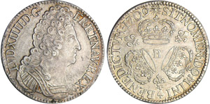 Louis XIV (1643-1715) - Ecu aux 3 couronnes ... 