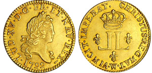 Louis XV (1715-1774) - Louis d’or aux deux ... 