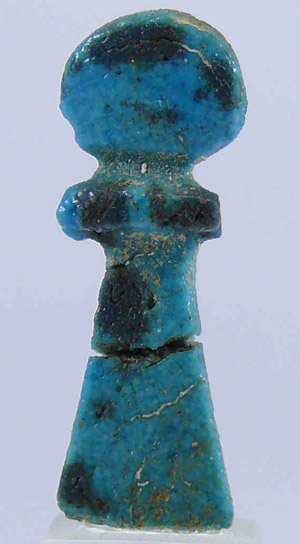 Egypte - Amulette en fritte bleue turquoise ... 