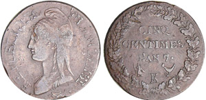 Directoire (1795-1799) - 5 centimes Dupré - ... 