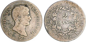 Napoléon 1er (1804-1814) - 2 francs ... 