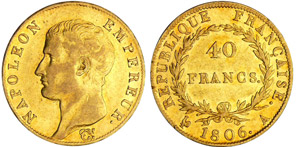 Napoléon 1er (1804-1814) - 40 francs ... 