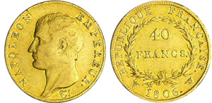 Napoléon 1er (1804-1814) - 40 francs ... 
