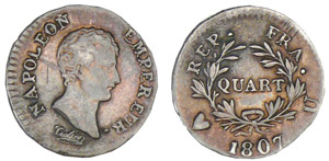 Napoléon 1er (1804-1814) - 1/4 de franc ... 