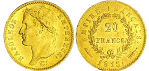 Napoléon 1er (1804-1814) - 20 francs revers ... 