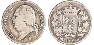 Louis XVIII (1815-1824) - 2 francs Louis ... 