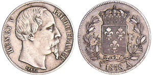 Henri V Comte de Chambord - 1/2 franc 1858Ar ... 