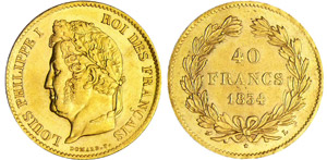 Louis-Philippe Ier (1830-1848) - 40 francs ... 