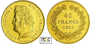 Louis-Philippe Ier (1830-1848) - 40 francs ... 