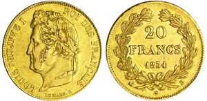 Louis-Philippe Ier (1830-1848) - 20 francs ... 