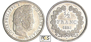 Louis-Philippe Ier (1830-1848) - 1/2 franc ... 