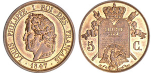 Louis-Philippe Ier (1830-1848) - 5 centimes ... 