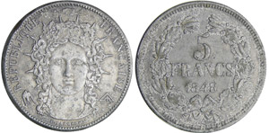 Deuxième république (1848-1852) - 5 francs ... 