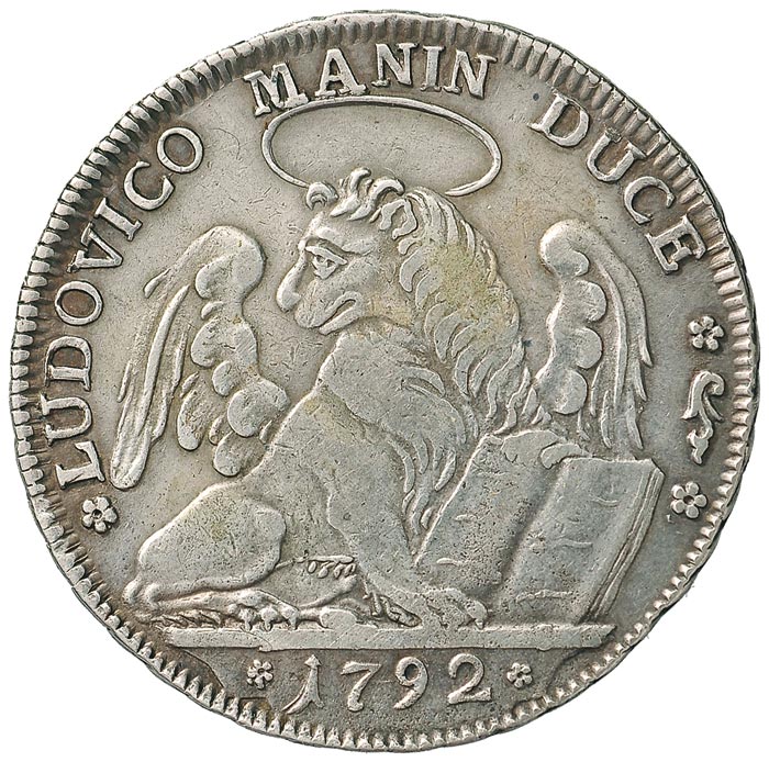 LUDOVICO MANIN (17891797) Tallero per il Aste numismatiche
