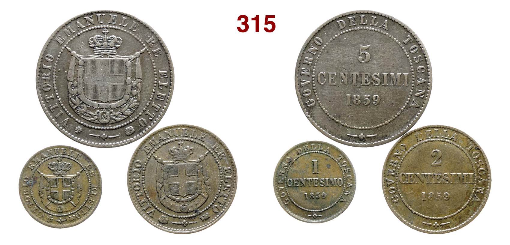 VITTORIO EMANUELE II 1 Centesimi Re Eletto 1859 BIRMINGHAM BB+- VITTORIO  EMANUELE II 1 Centesimi Re Eletto 1859 BIRMINGHAM B