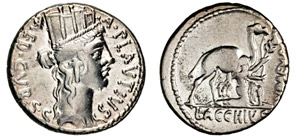 PLAUTIA - A. Plautius  (55 a.C.)  ... 