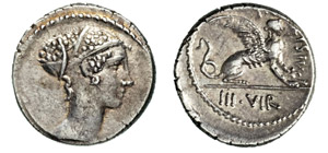 CARISIA - T. Carisius  (46 a.C.)  ... 