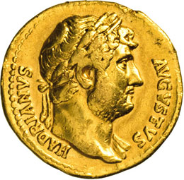 ADRIANO  (117-138)  Aureo, Roma ... 