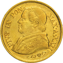 PIO IX  (1846-1878)  10 Lire 1867 ... 