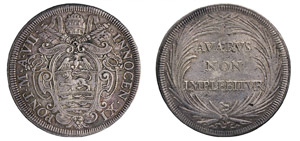 INNOCENZO XI (1676-1689) Mezza ... 
