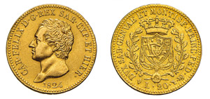 CARLO FELICE (1821-1831) 20 Lire ... 