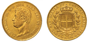 CARLO ALBERTO (1831-1849) 20 Lire ... 