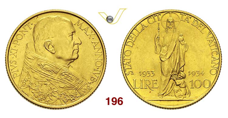  - PIO XI  (1929-1939)  100 Lire ... 