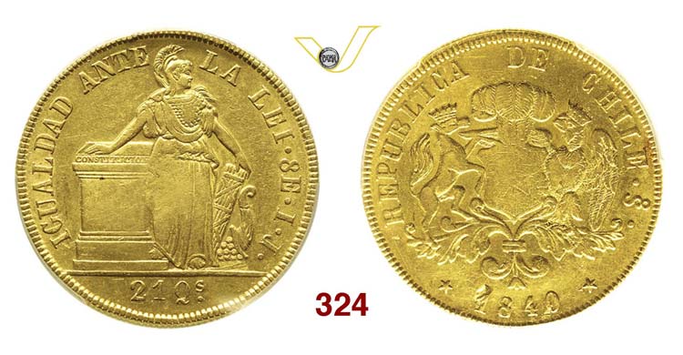 CHILE - 8 Escudos 1840 ... 