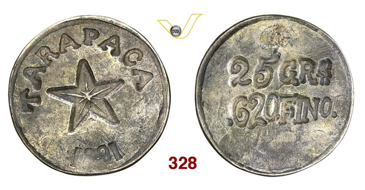 CHILE  TARAPACA -   Peso 1891.   ... 
