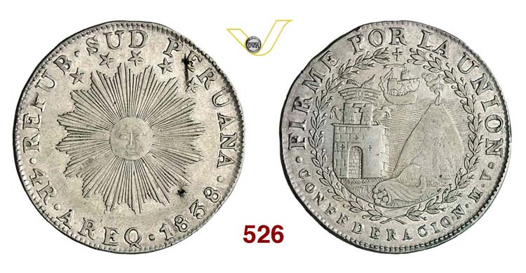 PERU (SOUTH) - 4 Reales 1838 ... 