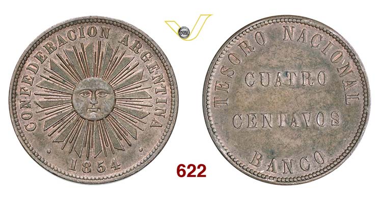 ARGENTINA - 4 Centavos 1854.   Kr. ... 