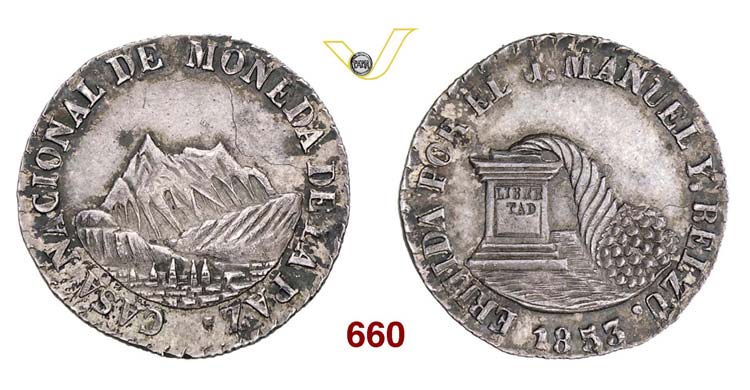BOLIVIA - LA PAZ - Medaglia 1853 ... 