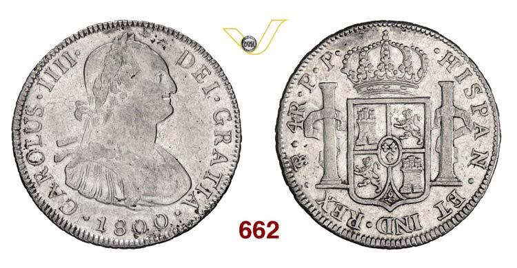 BOLIVIA - CARLOS IV  (1788-1808)  ... 
