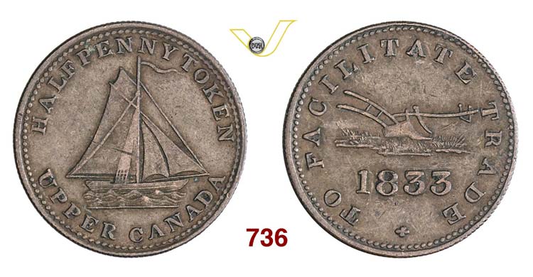CANADA (UPPER) - 1/2 Penny Token ... 