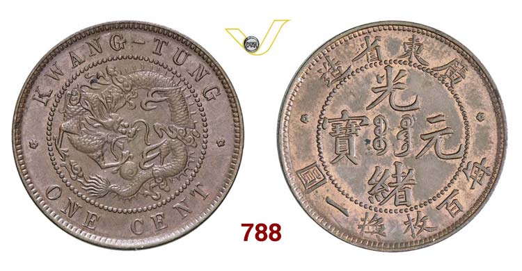 CHINA  KWANGTUNG -   1 Cent. s.d. ... 