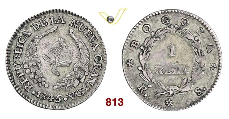 COLOMBIA - Real 1845 RS, Bogotà.  ... 