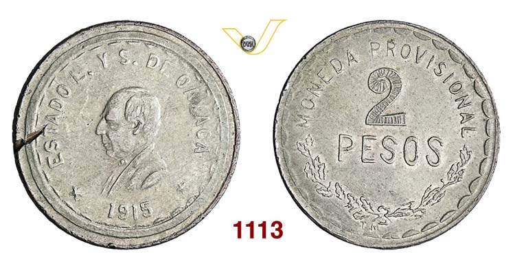 MEXICO  OAXACA -   2 Pesos 1915.   ... 