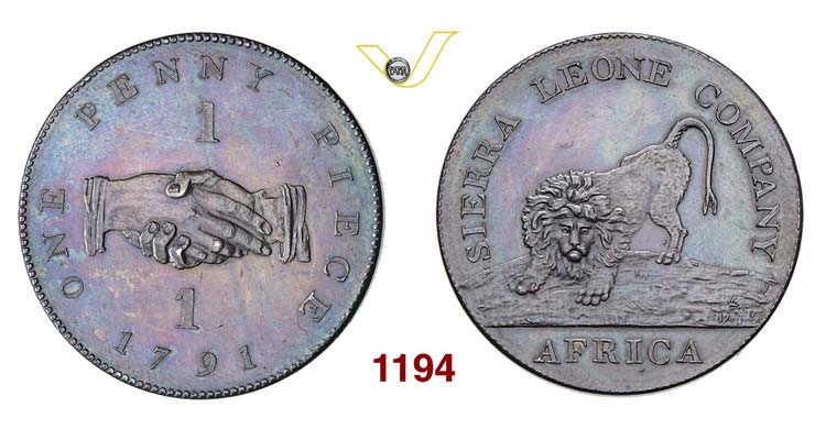 SIERRA LEONE - Penny 1791.   Kr. ... 
