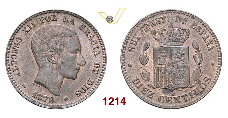 SPAIN - ALFONSO XII  (1874-1886)  ... 