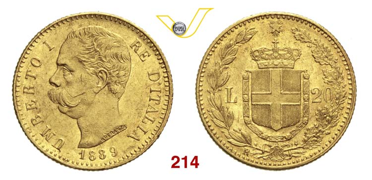 UMBERTO I  (1878-1900)  20 Lire ... 