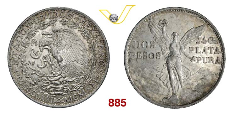 MESSICO  REPUBBLICA    2 Pesos ... 