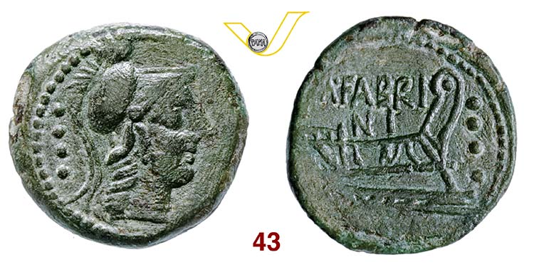 M. FABRINIUS  (132 a.C.)  Triente. ... 
